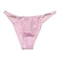 thumbnail image 5 of Victoria's Secret Swim Gold Chain Strap Push Up Padded Racerback Bikini 2 Piece Set Lusty Lilac Size 36C/Medium NWT, 5 of 6