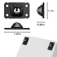 thumbnail image 2 of 32 piezas (negras) Mini ruedas ruedas Pasta de acero inoxidable autoadhesiva Rueda universal Caja de almacenamiento con rotación de 360 grados Contenedores para muebles Bote de basura inferior, 2 of 5