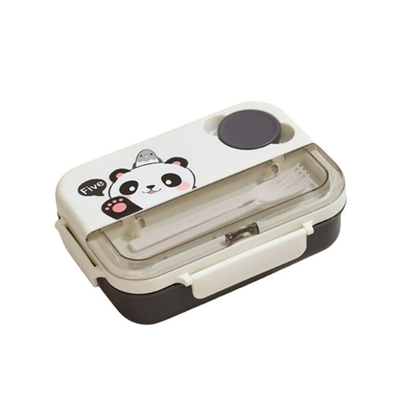 Aespoir Four Compartment Lunch Box, 1250ML Adult Bento Box, Reusable Snack Containers, Microwave and Dishwasher safe, for Eating Out, Working, Camping