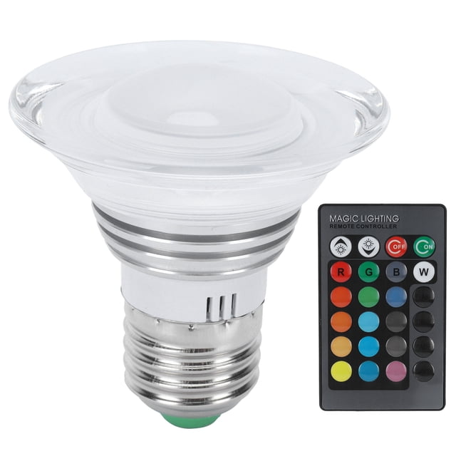 Foco RGB 3w 16 colores modo a todo color lámpara de control remoto E27 para el hogar KTV Bar 85-265V