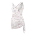 thumbnail image 5 of Whosucclay Pastel Pink Bow Pattern Girls One Piece Bathing Suit for Swim Pool, Removable Bra Tummy Control Girls One Piece Swimsuit with Cover Up, 11-12 Years Old, 5 of 12