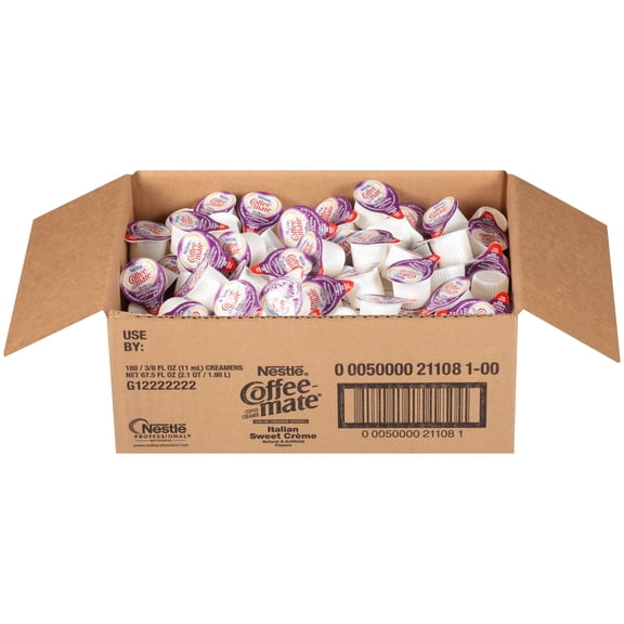 Nestle Coffee-mate Italian Sweet Creme Liquid Coffee Creamer 180-0.38 fl. oz. Tubs