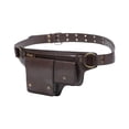 thumbnail image 1 of Riñonera para mujer, accesorio de diseño retro, de piel sintética versátil, ideal como regalo para festivales, con cinturón ajustable Marrón oscuro, 1 of 8