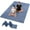 Blue, variant on YR Foldable Yoga Mat Large 78"x51" 5mm Thick TPE Folding Fitness Mat for Home and Travel Workouts, White