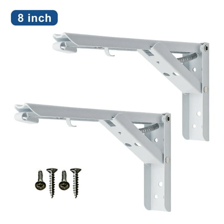

1pair Heavy Duty Triangular Wall Mounted DIY With Screws Folding Shelf Bracket