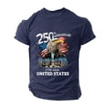 thumbnail image 4 of Leey-World 250 Anniversary Usa Mens T Shirts Mens American Flag Tshirt 250th America Anniversary Tee 250 Years Patriotic Tops(Navy,2XL), 4 of 8
