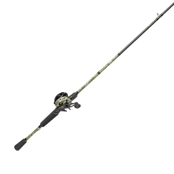 Lew's American Hero Camo Baitcast Reel and Fishing Rod Combo, 7-Foot Rod, Medium Power Fast Action, Right-Hand Retrieve, Camo/Black