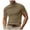 Khaki, variant on Mens T-Shirts Army on Under V Neck Blue Men's Turtleneck Short Sleeve Pullover Slim Fit Undershirt Comfortable Stylish Casual Wear for Everyday Use