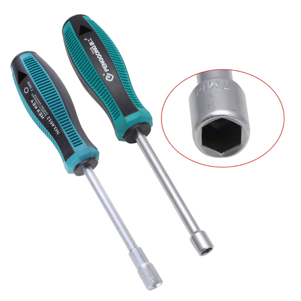 Metal Socket Driver Wrench Screwdriver Hex Nut Key Nutdriver Hand Tool 3mm-7mm o 