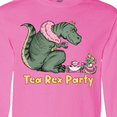 thumbnail image 4 of Inktastic Funny Tea Rex Party Long Sleeve T-Shirt, 4 of 5