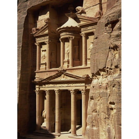 Al Khazneh, Rock-Cut Building Called the Treasury, Archaeological Site, Petra, Jordan, Middle East Print Wall Art By Neale