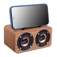 thumbnail image 3 of Boc Retro Wooden Wireless Desktop Bluetooth-compatible Speaker Phone Holder USB Rechargeable, 3 of 10