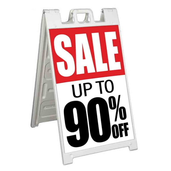 90 Off Special (24" X 36") Standard A-Frame Signicade, Includes Decal Applied To Stand
