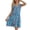 SkyBlueFlowers, variant on Women's Sleeveless Nightgown: V-Neck Summer Sleepwear, Soft Sleep Dress & Chemise Nightshirt