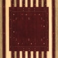 thumbnail image 1 of Ahgly Company Indoor Square Abstract Brown Contemporary Area Rugs, 4' Square, 1 of 4