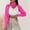 Hot Pink, variant on DuoJiaJ Women's Turtleneck Sweater With Turtleneck Sleeves Sweaters For Women Clearance Pink One Size