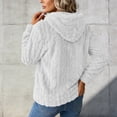 thumbnail image 4 of NominalSnug Fuzzy Fleece Jackets for Women Full Zip up Long Sleeve Coat Stand Collar Outwear Thicken Winter Warm Colthes, 4 of 8