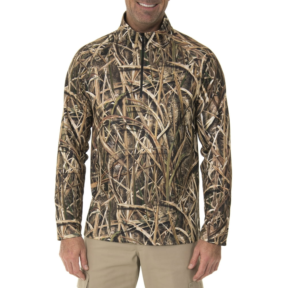 Realtree & Mossy Oak Men's Fleece Performance Camo 1/4 Zip Jacket