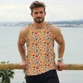 thumbnail image 6 of Pofeuu Autumn Leaves 3 Print Men's Workout Tank Tops Sleeveless Muscle Gym Shirt Quick Dry-Small, 6 of 7