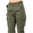 thumbnail image 3 of Levmjia Jeans for Women Cargo Pants Clearance High Waist Jogger Cargo Solid Color Pants With Matching Belt, 3 of 6