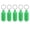 Green, variant on 5Pcs Plastic Floating Keychain Set Floats Key Chain for Water Sports Boating Swimming Beach Outings Fishing Surfing Accessories, Orange Color