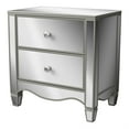 thumbnail image 3 of FOA Gavvi Glam 3-Piece Silver Wood Bedroom Set - Cal King + Nightstand + Dresser, 3 of 12
