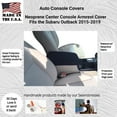 thumbnail image 2 of Auto Console Covers- Fits the Subaru Outback 2015-2019 Center Console Armrest Cover Waterproof Neoprene Fabric (Brown), 2 of 3