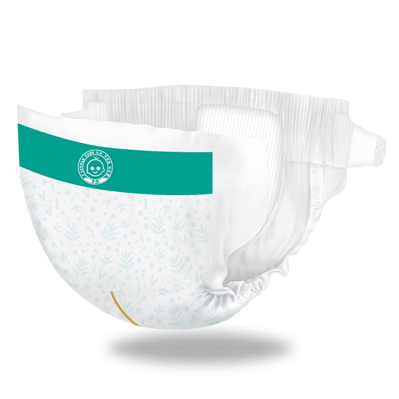 Little Toes Natural Disposable Hypoallergenic, Bamboo Viscose Diapers,  36 Count, Size 1 S