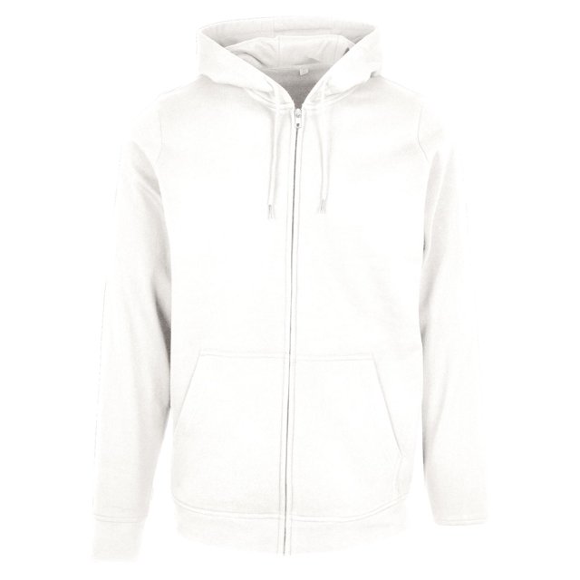 Build Your Brand Mens Plain Full Zip Hoodie