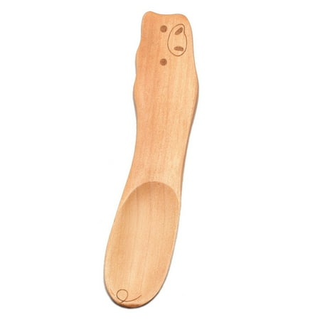 

FaLX Cartoon Animal-Shaped Small Honey Spoon with Heat-Resistant Short Handle - Food Grade Wooden Kitchen Tool