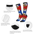 thumbnail image 4 of Women's Knee High Socks Haitian Flag Thermal Soft Knee Long Socks, 4 of 7