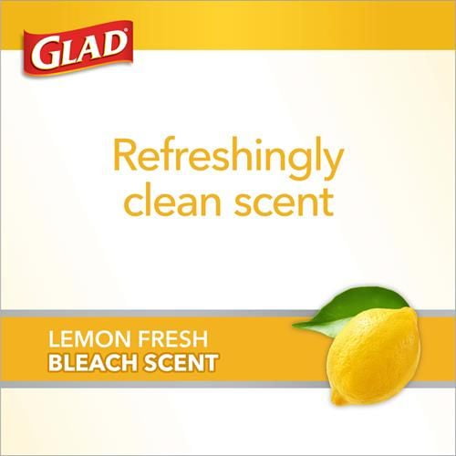 Glad Small Drawstring Trash Bags With Clorox, 4 Gal, Lemon Fresh Bleach, 34 Ct - Pack of 2