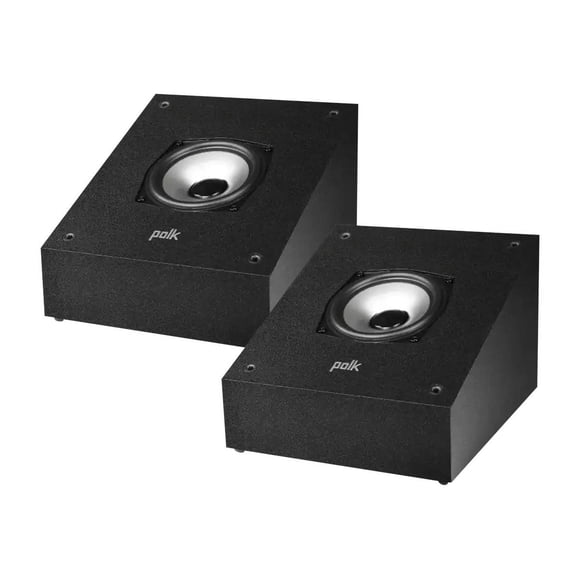 Polk Monitor XT90 Hi-Res Height Speaker Pair for 3D Sound Effect - Dolby Atmos-Certified, DTS:X and DTS Virtual:X Compatible 4" Dynamically Balanced Woofer, Midnight Black