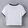 thumbnail image 6 of NuoCaiYun Womens Summer Crop Tops Short Sleeve T Shirts Crew Neck Letter Print Casual Graphic Tees Fashion Trendy Blouses, 6 of 6