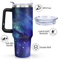 thumbnail image 3 of Purple Geometric Star 40oz Stainless Steel Vacuum Insulated Tumbler with Lid and Straw Gifts for Mom Friend Sister Grandma, 3 of 7