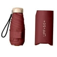 thumbnail image 1 of Mini Parasol Umbrella with Pocket Function 2 in 1 Small Folding Umbrella Easy to Red, 1 of 8