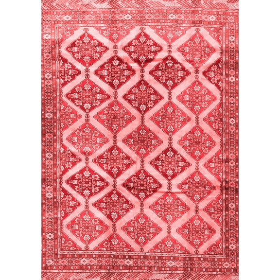Ahgly Company Indoor Rectangle Persian Red Traditional Area Rugs, 8' x 12'