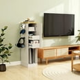 thumbnail image 4 of CQSXDA 44.49 Inch Slim AV Media Stand In Antique White With 2 Drawers And 3 Hooks For PS5 And Xbox Storage, 4 of 13