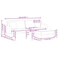 thumbnail image 4 of vidaXL 2 Piece Sofa Set with Pillows Dark Grey Velvet, 4 of 5