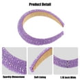 thumbnail image 4 of Unique Bargains 1 Pc Rhinestone Headband for Women Bling Padded Hairband Hair Accessories Purple 1.18 Inch Wide, 4 of 7