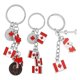 thumbnail image 1 of 3pcs Maple Leaf Keychain Canada Day Party Souvenir Key Ring Pendant Creative And Lively Design Party Favors For Friends And Family, 1 of 3