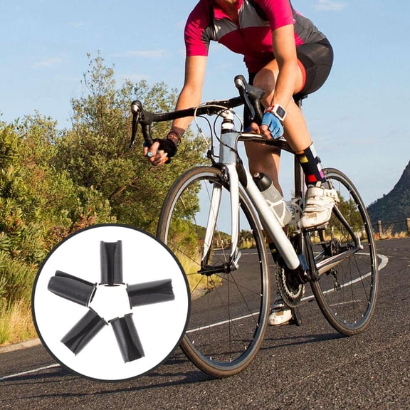 NICEXMAS 10Pcs Black Plastic Derailleur Cable Clamp Hose Guide for Bike Shifter and Brake Cable