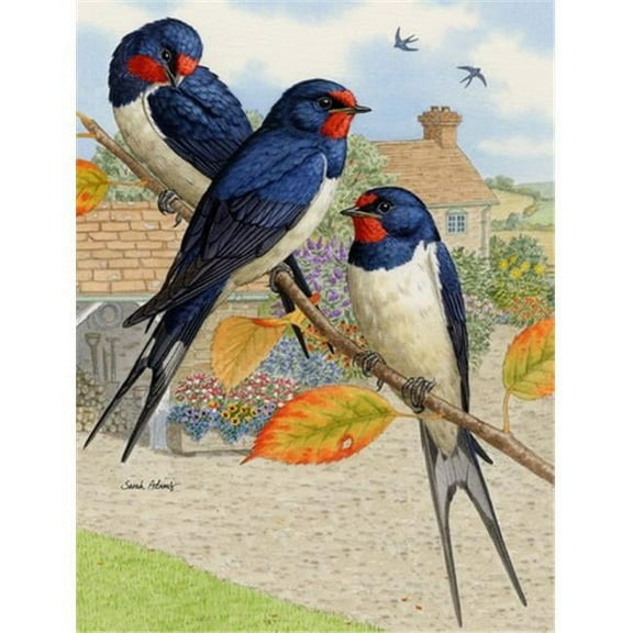 Barn Swallows Flag Garden Size