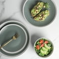thumbnail image 3 of Stone Lain Serenity 16-Piece Stoneware Round Dinnerware, Service for 4, 2-Tone, Green and Cream, 3 of 6