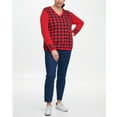 thumbnail image 3 of Tommy Hilfiger Chandail à Enfiler à Carreaux Buffalo pour Femmes, Rouge, 0X, 3 of 5