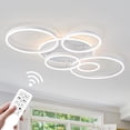 thumbnail image 1 of Lámpara de techo O'NEELDY LED moderna blanca 120 W 9600 lm 120 V 47 pulgadas, 1 of 9