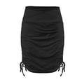thumbnail image 5 of DYMADE Women High Waist Slim Sexy Drawstring Yoga Skirt, 5 of 6