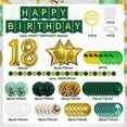 thumbnail image 2 of 18th Birthday Decoration, Boy Girl Green Gold 18th Birthday Decoration Balloons with Birthday Banner 18th Birthday Confetti Balloons for 18th Birthday Decoration Women Man, 2 of 7