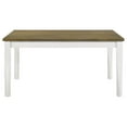 thumbnail image 4 of Coaster Appleton 7-Piece Rectangular Wood Dining Set in Distressed White, 4 of 15
