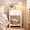 White 1, variant on Modern White Nightstand with Drawer and Open Shelf, Bedside Table with Scalloped Edge for Bedroom, Small Side Table for Bedroom, Living Room